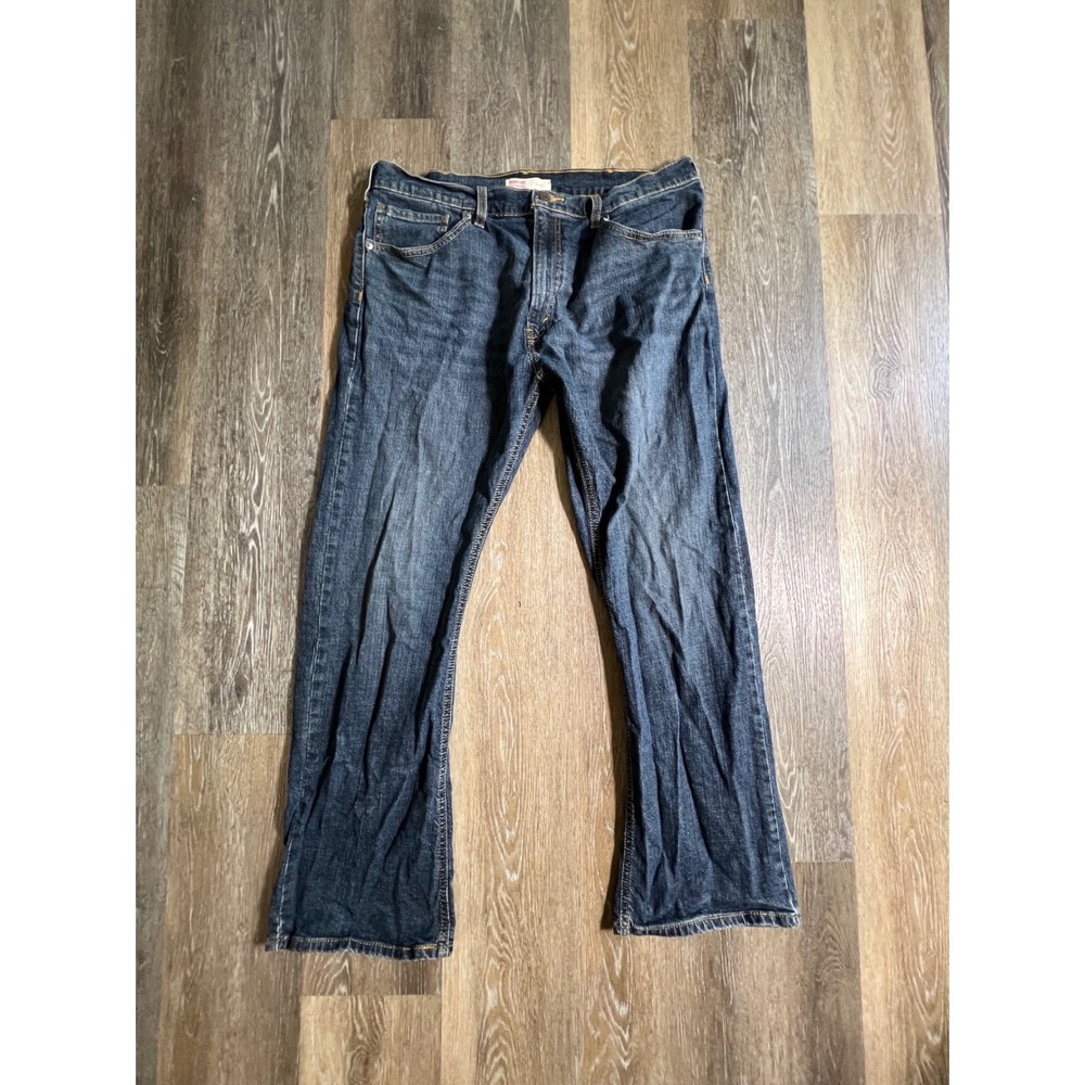 Signature by Levi Strauss Bootcut Jeans Mens 38x30 Blue Dark Wash Denim 2417